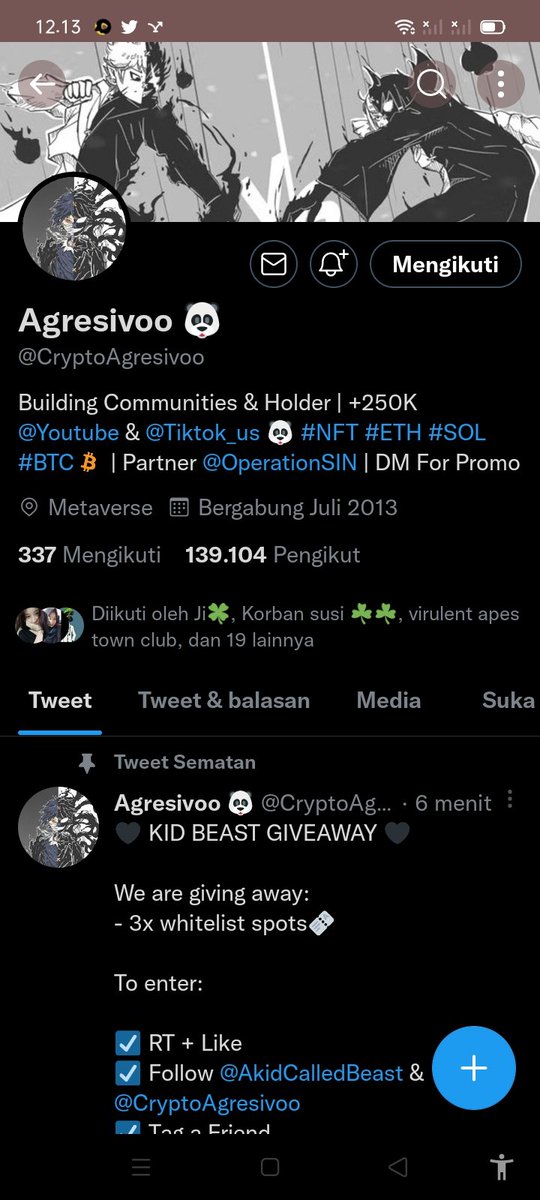 suhermanHOKI's tweet photo. @taegiveaway @CryptoAgresivoo https://t.co/2DwtQMSAj1