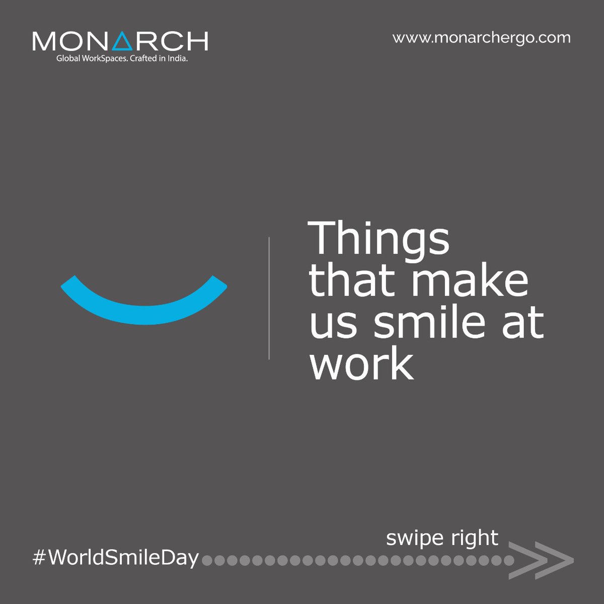 MonarchErgo's tweet photo. What are some things that make you smile at work? Tell us in the comments below! 
Tag your work bestie and ask them to join in! 
Happy World Smile Day!

#monarchergo #WorldSmileDay #worldsmileday😊  #smileeveryday #workinglife #worklife #workspace #smilemore #tagyourworkbestie https://t.co/tB5Q2XxTdx