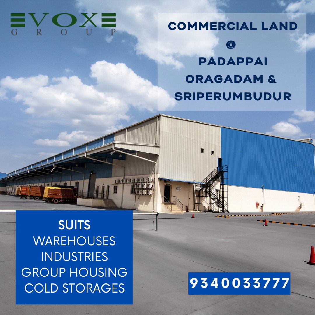 voxgroupindia's tweet photo. Commercial Land For Sale / Lease.

Call ☎ +91 93400 33777 

#Sriperumbudur #Oragadam #Padappai #IndustrialLand #industrial#Warehouse #Godown #realestate #investment #investinproperty #investing #investors #invest #vox #voxgroup #voxpatnam #india #tamilnadu #chennai https://t.co/MbCEiXLlwS
