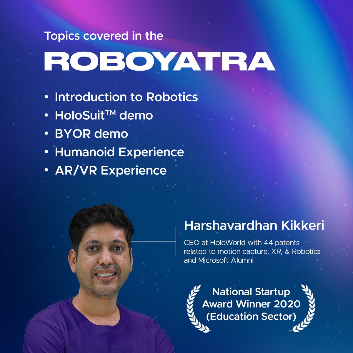 holoworld_one's tweet photo. Brace yourself to explore the field of Robotics with #ROBOYATRA.
#HoloWorld is on an expedition to upskill young minds to build robots and be a part of an evolving Era.
Fill up the form to invite us to your institute: https://t.co/jIADZzNcr6
For more details contact: 9789479555 https://t.co/igsZrA0zhB