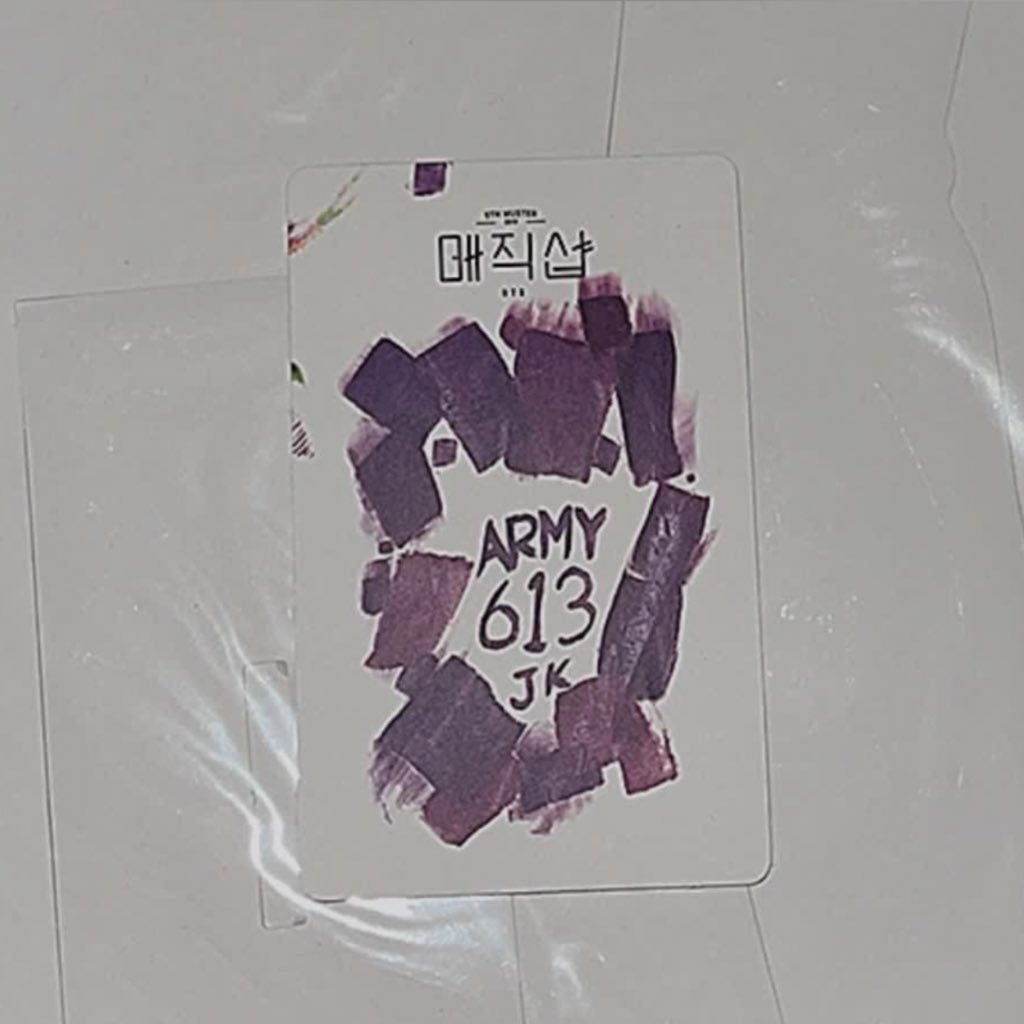 flckrlhs's tweet photo. wts lfb ph 

5th muster jungkook photocard 

- 2,300 
- onhand &amp; payo only 

# jeon jungkook jjk jk baby 5th fanmeeting korea johnsons army 613 jk bts bangtan pc pcs https://t.co/qnr7f7ke38