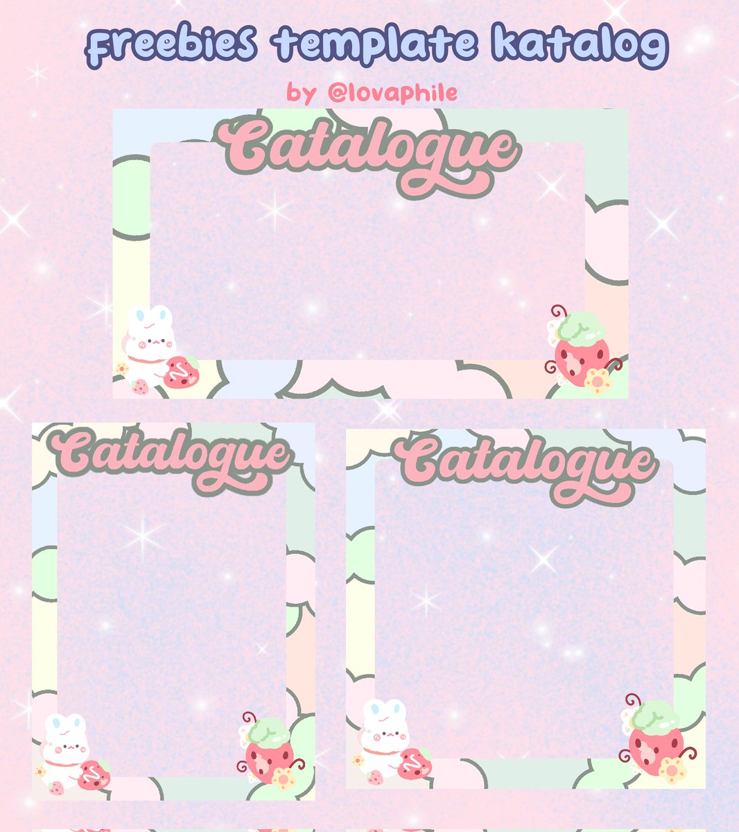 a retweet would be appreciate

　　 𖥻 freebies template katalog &amp; testimoni by @lovaphile 

⠀    ⠀     #zonauang