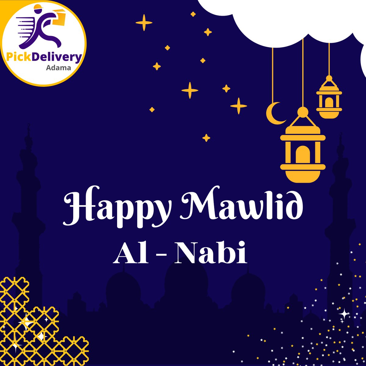 PickDeliveryET's tweet photo. ☪️Wishing you a very happy Mawlid Al Nabi
#mewlid #holiday #pickdelivery #deliveryinadama #delivery #deliveryservice #deliveryapp #adama https://t.co/TMUVl7rcnZ