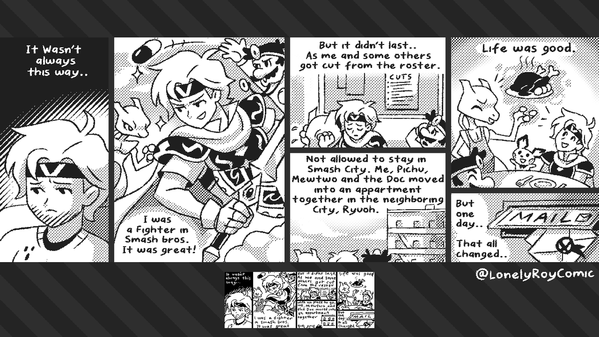 LonelyRoyComic's tweet photo. - Super Smash Bros comic -
Lonely Roy
Miiverse Remaster eps 7 - 8

#LonelyRoy #LonelyRoycomic https://t.co/iDSAoHrMiV