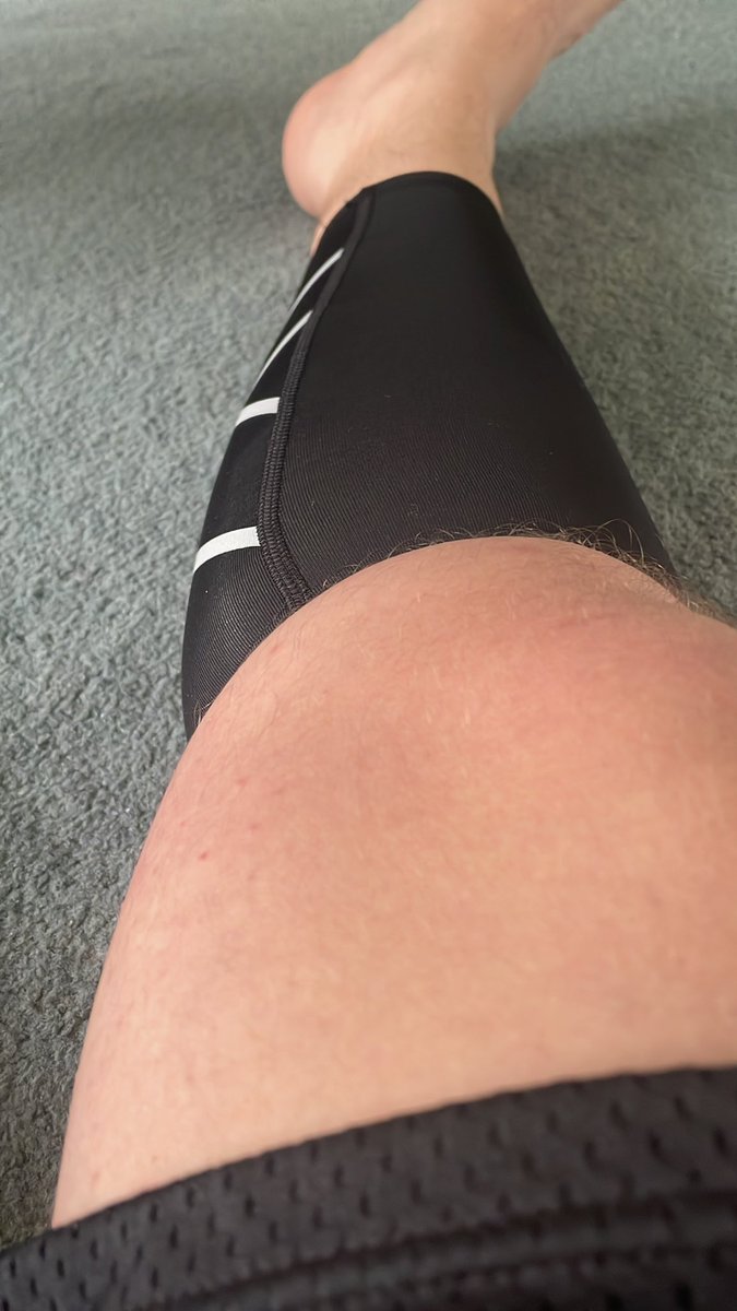 Just wants to keep cramping, so a compression sleeve it is.