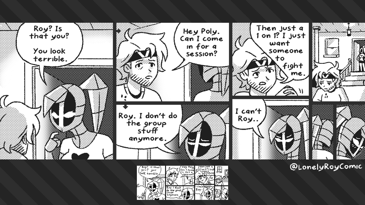 LonelyRoyComic's tweet photo. - Super Smash Bros comic -
Lonely Roy
Miiverse Remaster eps 7 - 8

#LonelyRoy #LonelyRoycomic https://t.co/iDSAoHrMiV