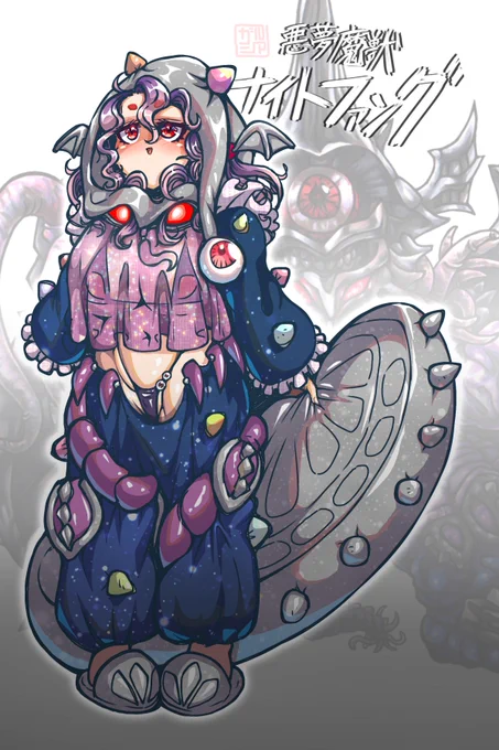 何かふと浮かんだので描けた擬人化ナイトファング 