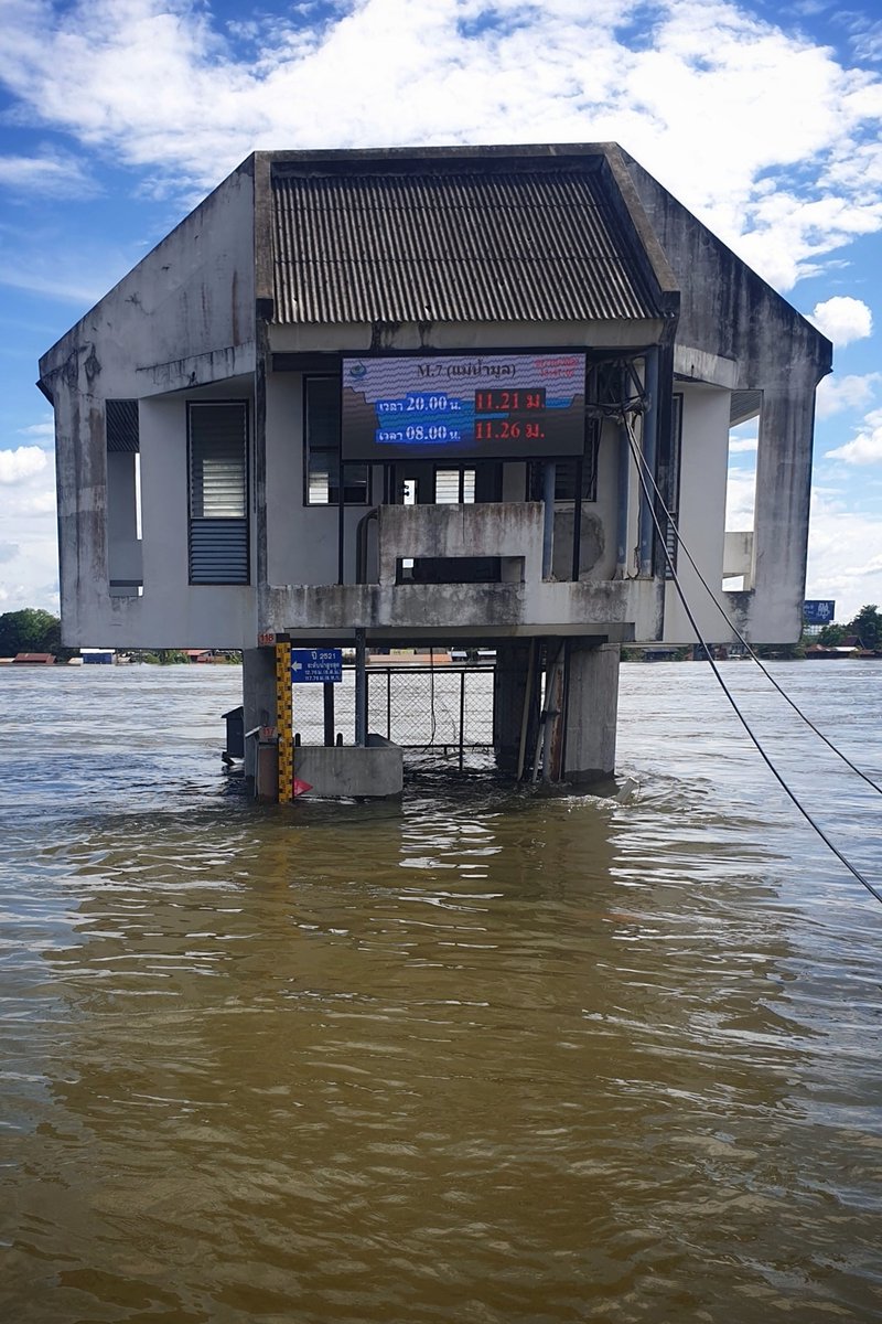 ถ้านึกภาพไม่ออกว่าท่วมสูงขนาดไหน #น้ำท่วมอุบล  เครดิจ fb Nut Sum Sammaprab