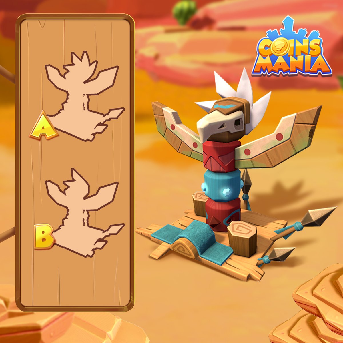 Cooking__Pop's tweet image. 😜#Guesstheposture😜
Check it out! There is a totem in the desert town.
Which one shows the posture of the totem?🧐
A or B? Tell me your answer!😋
Your chance to win 150 spins!
Download here:
play.google.com/store/apps/det…