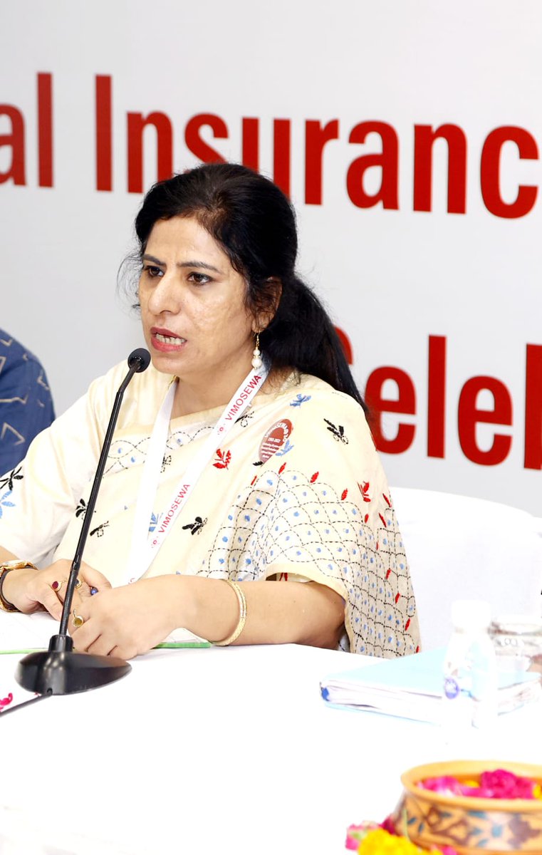 Speaking at a policy workshop organized by National Insurance VimoSEWA Cooperative Ltd on 'Increasing Microinsurance penetration through an Enabling Regulatory Framework' #LeadershipMatters #policymaking #insurance #microinsurance