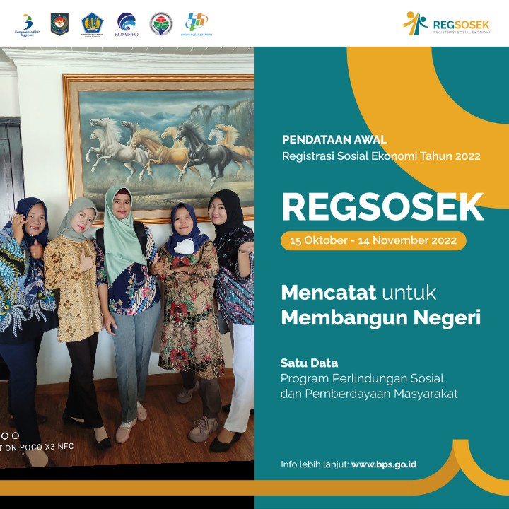 #Regsosek2022
#IndonesiaSejaterah
Sumatera selatan

(Mention 3 atau lebih temanmu)
Dapatkan bingkai Twibbonize ini melalui twb.nz/regsosekkita
Jangan lupa ikuti @twibbonize_id untuk mendapatkan update terbaru! #twibbonize