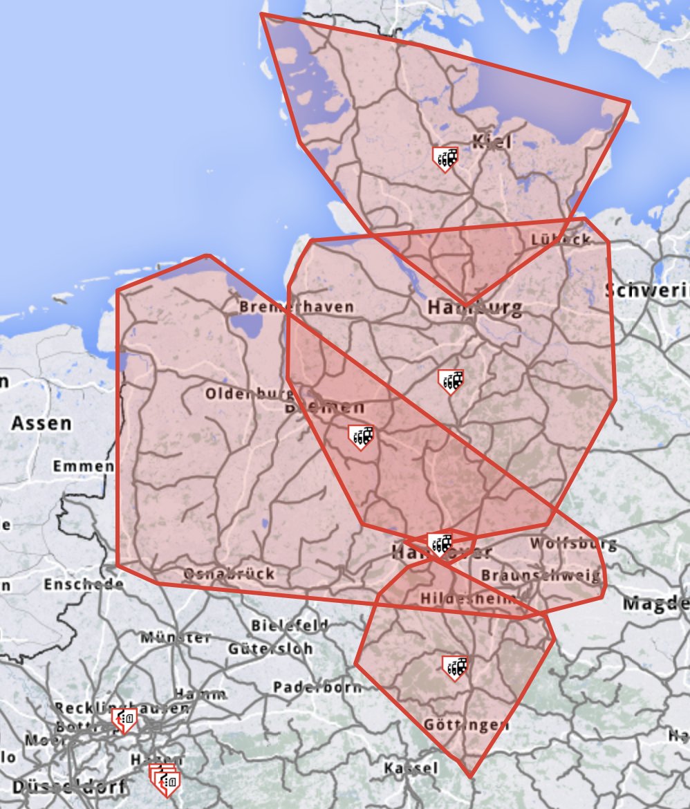 Ausfall GSM-R sowie Rückfall-Ebene im RB Nord bei DB Netz: Bahnverkehr in Teilen von Norddeutschland bis auf Weiteres vollständig eingestellt.