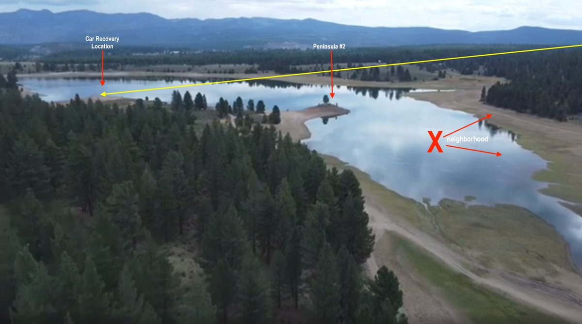 2/2 the 12:51 car can't just disappear into the neighborhood. Whatever car ended up in the water HAD to illuminate the trees across the inlet because of the angle the car had to come down the peninsula. We can't speculate with this it's not fair. Don't use overlays with no water