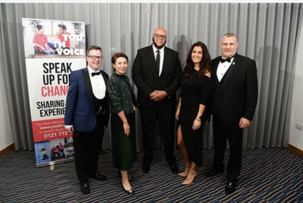 ChrissieWolfe's tweet photo. Black tie season in full swing celebrating 50 years of  @StBasilsCharity on behalf of @LoveBrumUK with @AstonUniversity @lemarksmith @PaulCadmanUK @RichardFallonUK @RosieGindayMBE @CIPHERJEWELS thanks to @jassansi for the memories as always! #stbasils50th https://t.co/bAfhEbWlRi