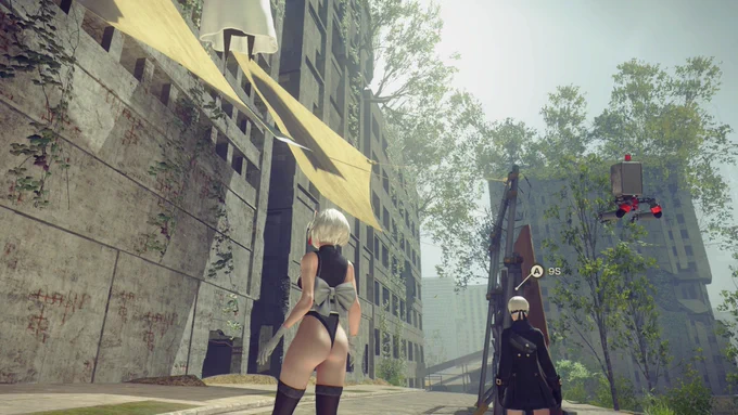 Finally able to check out 2B's new costume 