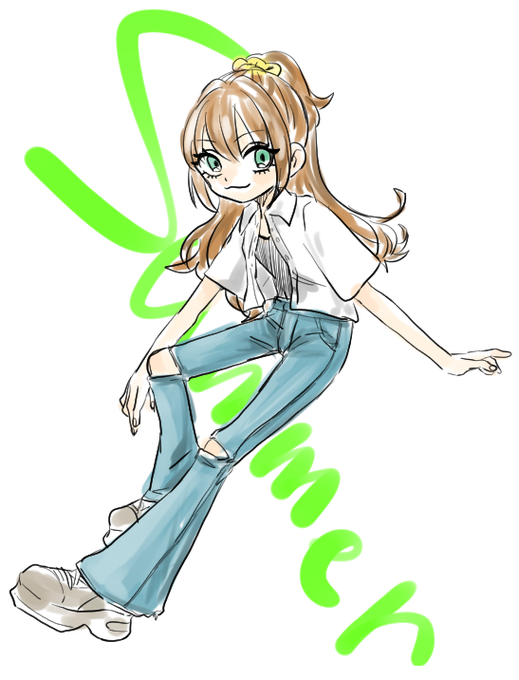 推しに自分の服を着せるのtwitterイラスト検索結果