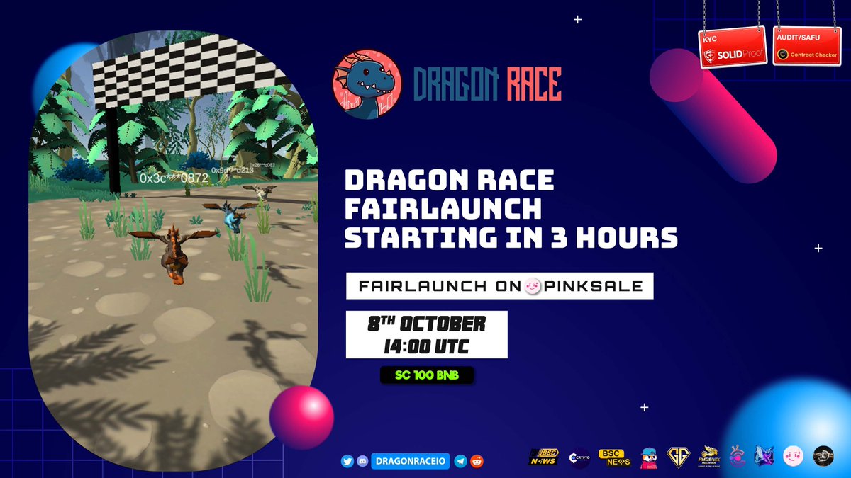 kitty_Alyssas's tweet photo. @Dragonraceio Play 2 Earn Reward Up to 50$ Per Race.
Different Tracks, 2/6/8 Players Play at same time.
Enjoy https://t.co/pUGFRmOt1c game and earn reward.
Link: https://t.co/QZGXfihyRN
#Dragonrace #Dragace #SAFU #PINKSALE #GameFi #Binance #BSC #Presale #FairLaunch https://t.co/Er6Tc8V45f