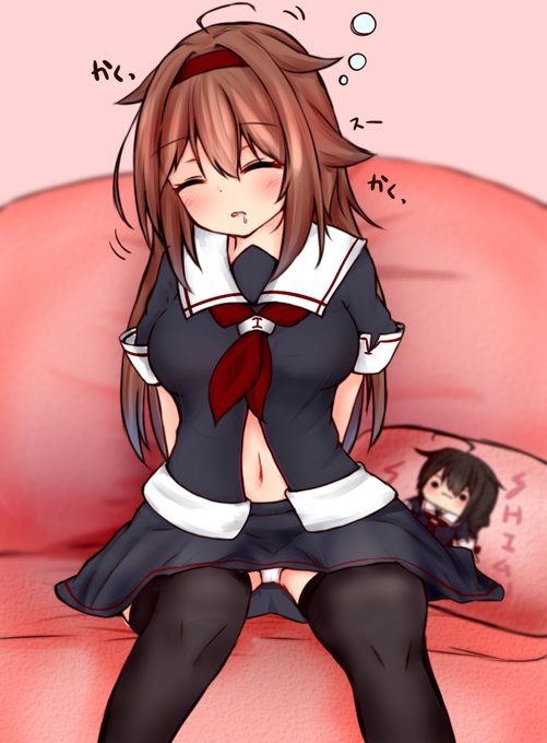 おねむつゆさん #艦これ #白露(艦隊これくしょん) https://t.co/cWFaKfAaur 