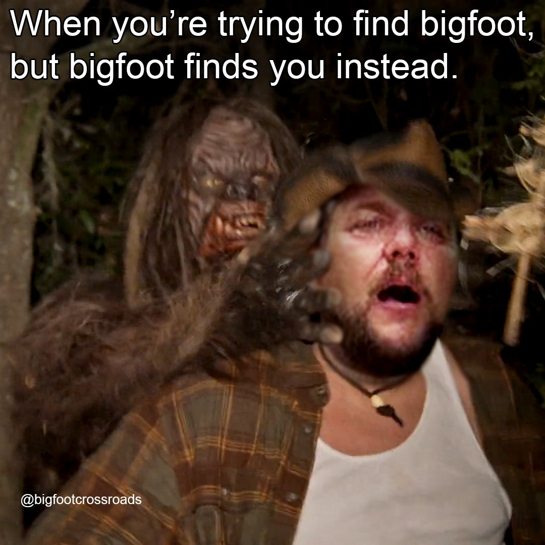 BFCrossroads's tweet photo. When Finding Bigfoot goes bad.
#bigfoot #sasquatch #yeti #folklore #paranormal #meme #funnymemes #findingbigfoot #animalplanet #podcast #urbanlegend #mattmoneymaker https://t.co/WdmKsoZTiJ