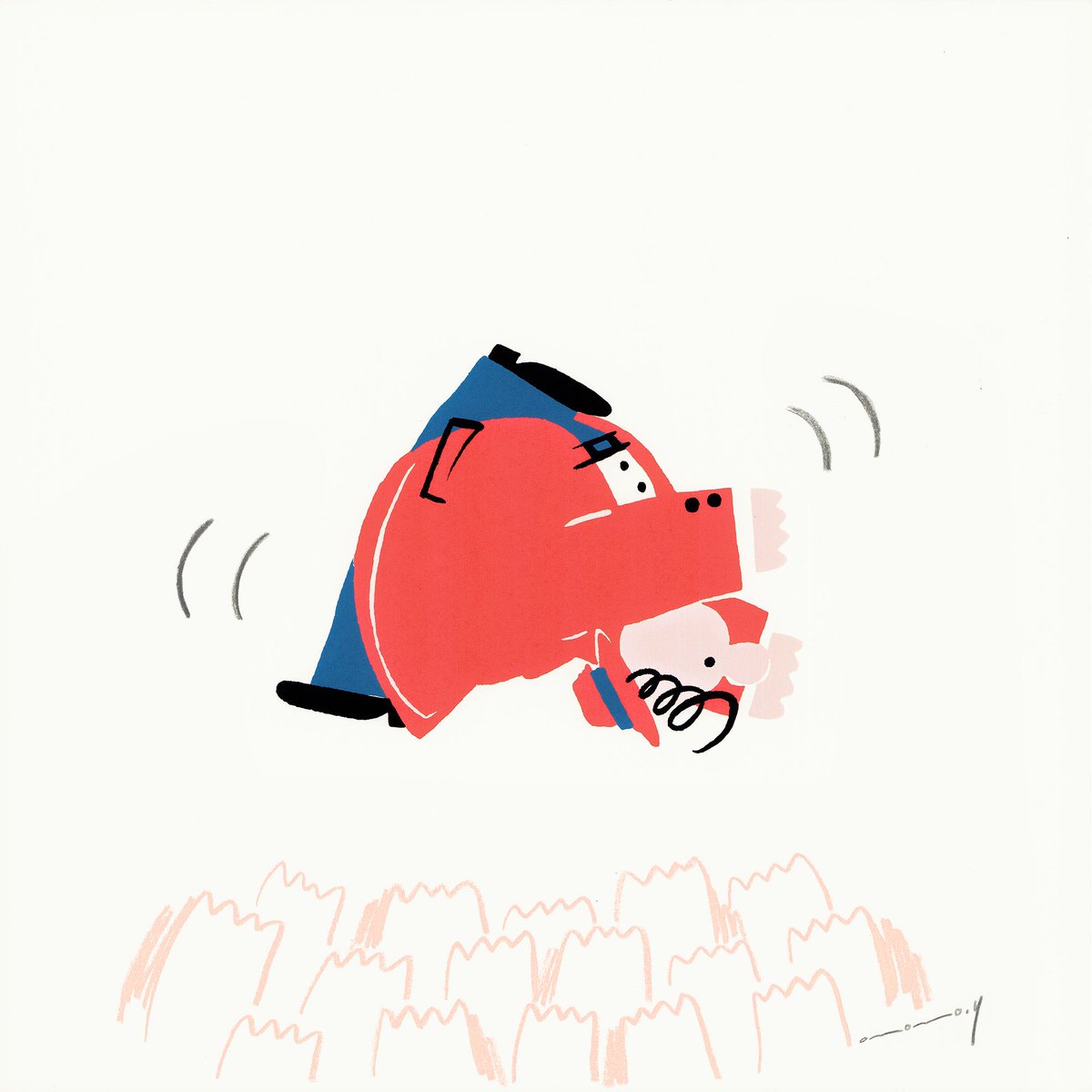 「球技三種に挑戦+αバスケットボール / テニス / 野球 / 胴上げ 」|大桃洋祐のイラスト