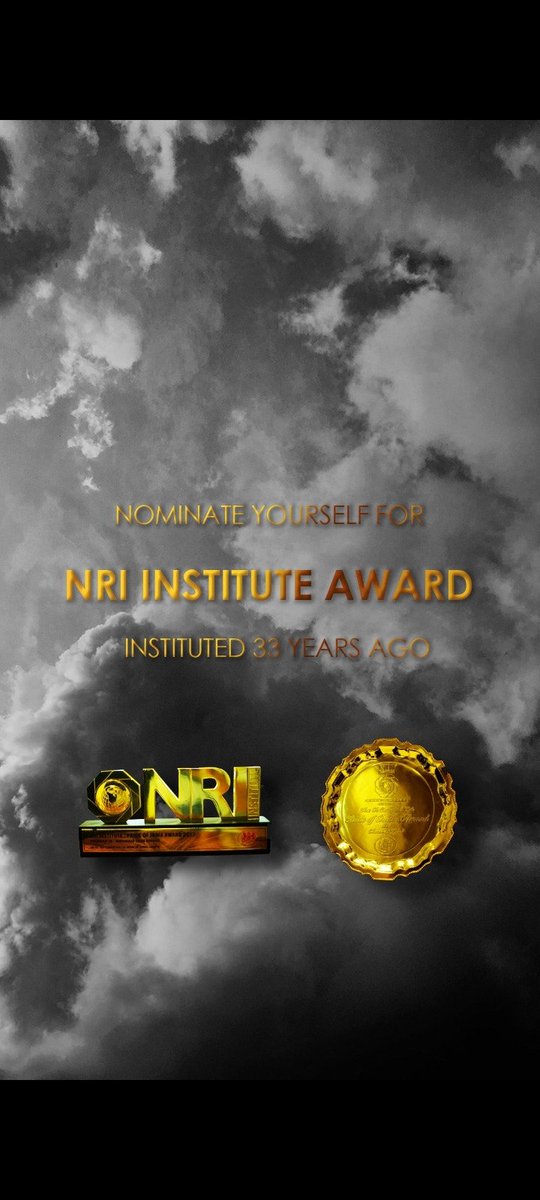 NriWorldsummit's tweet photo. NRI Institute Awards
A legacy of 33 years. 
First award ever Instituted to recognise the achievements of Indians living overseas.
COMING SOON 
UNITED KINGDOM 
#IndiansofTheWorld#indianhighcomissionUK#NRI#Manujagmohaansingh#indiahighcomissioncanada#indianhighcomissionUS https://t.co/bm94vPYAbv