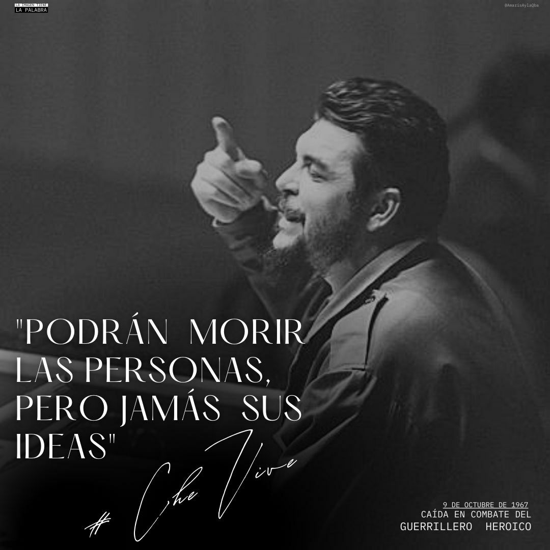 DrForcades's tweet photo. ¿No será porque el Che decía lo que pensaba, y hacía lo que decía?¿No será que por eso sigue siendo tan extraordinario,en un mundo donde las palabras y los hechos muy rara vez se encuentran,y cuando se encuentran
no se saludan, porque no se reconocen?
            EDUARDO GALEANO https://t.co/lPoZke6a5e
