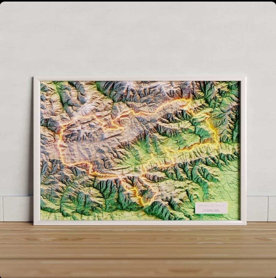7Pobles's tweet image. En breu tindreu a la venda el mapa topogràfic en relleu de La Ruta dels 7 Pobles de la Tinença de Benifassà ®️ a la web de @Trobart_maps. Per nosaltres una gran satisfacció 😍.