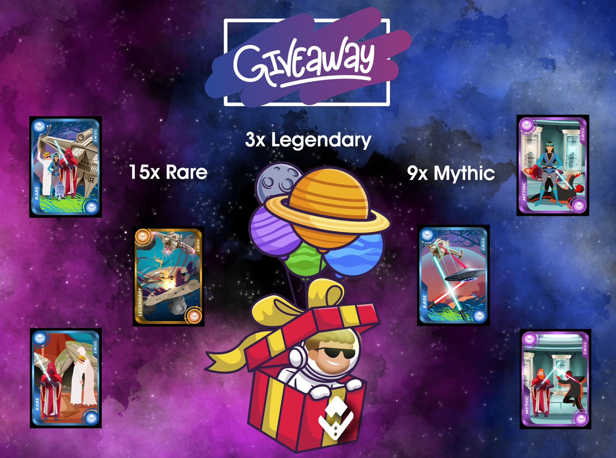 WSGToken's tweet photo. 🎉 WSGARMY GIVEAWAY 🎉

🎁 3x Legendary, 9x Mythic, 15x Rare 🎁

🖼️ Like, retweet, tag 3 friends and include a picture of a $WSG meme or art

🔔 The giveaway will end on 16.10.2022 at 23:59 UTC and the results will be announced on 18.10.2022

#WSGARMY #PlayToEarn #NFT #BNBChain https://t.co/FkwgEodYg5