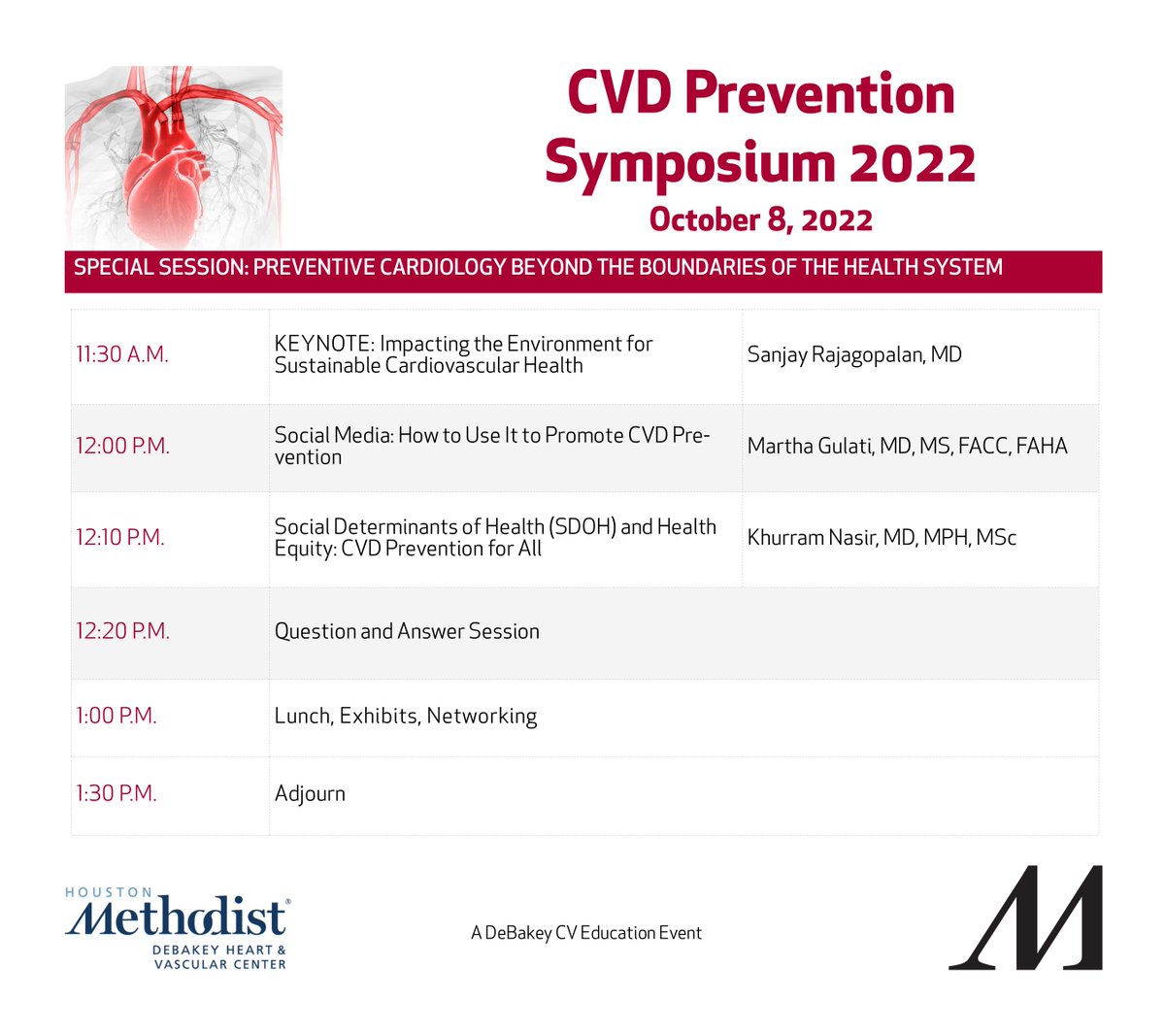 TODAY! #CVDPrevention2022 is LIVE in 1hr! Registration is still open! Don't miss your chance to learn about hot topics in #preventativecardiology! Register now: Bit.ly/CVD-2022!

#CardioEd #CardioTwitter #CVD #MedEd #CME #CNE