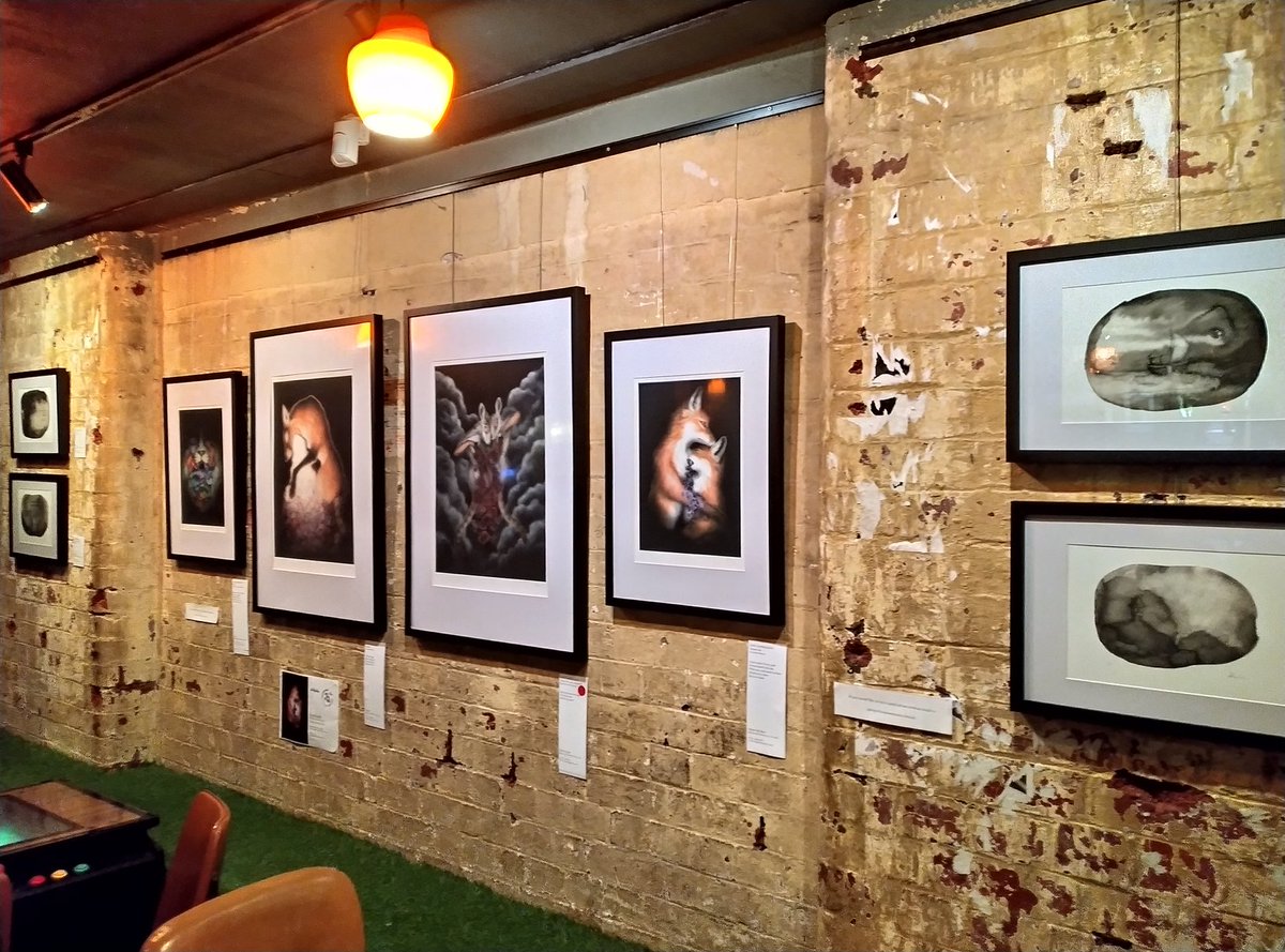 mowie_writes's tweet photo. At Fiftyfive Bar looking at the exhibition of the talented @rhiannonmowat 😁 https://t.co/zC5xmYweaK