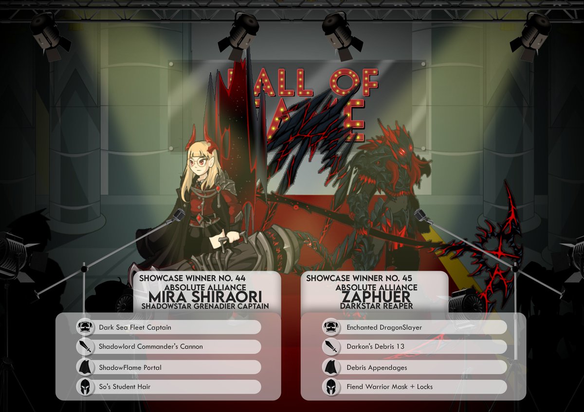 Absolute_AQW's tweet photo. The one that wears the mask of the fiend warrior and the one that has the portal of the shadow flame behind her. Both are equally frightening, and only a few would dare to challenge them⚔️ 
Congratulations to both of you on the well-deserved win! https://t.co/u3d1y6DIlb