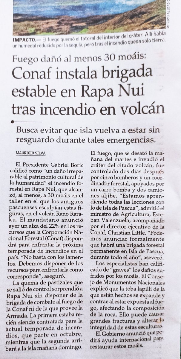 Rapa Nui NO disponía de una brigada de combate al fuego a pesar de ser el principal punto turístico de Chile en el mundo. El turismo local está en pañales y las autoridades no están al nivel de nuestras maravillas naturales.