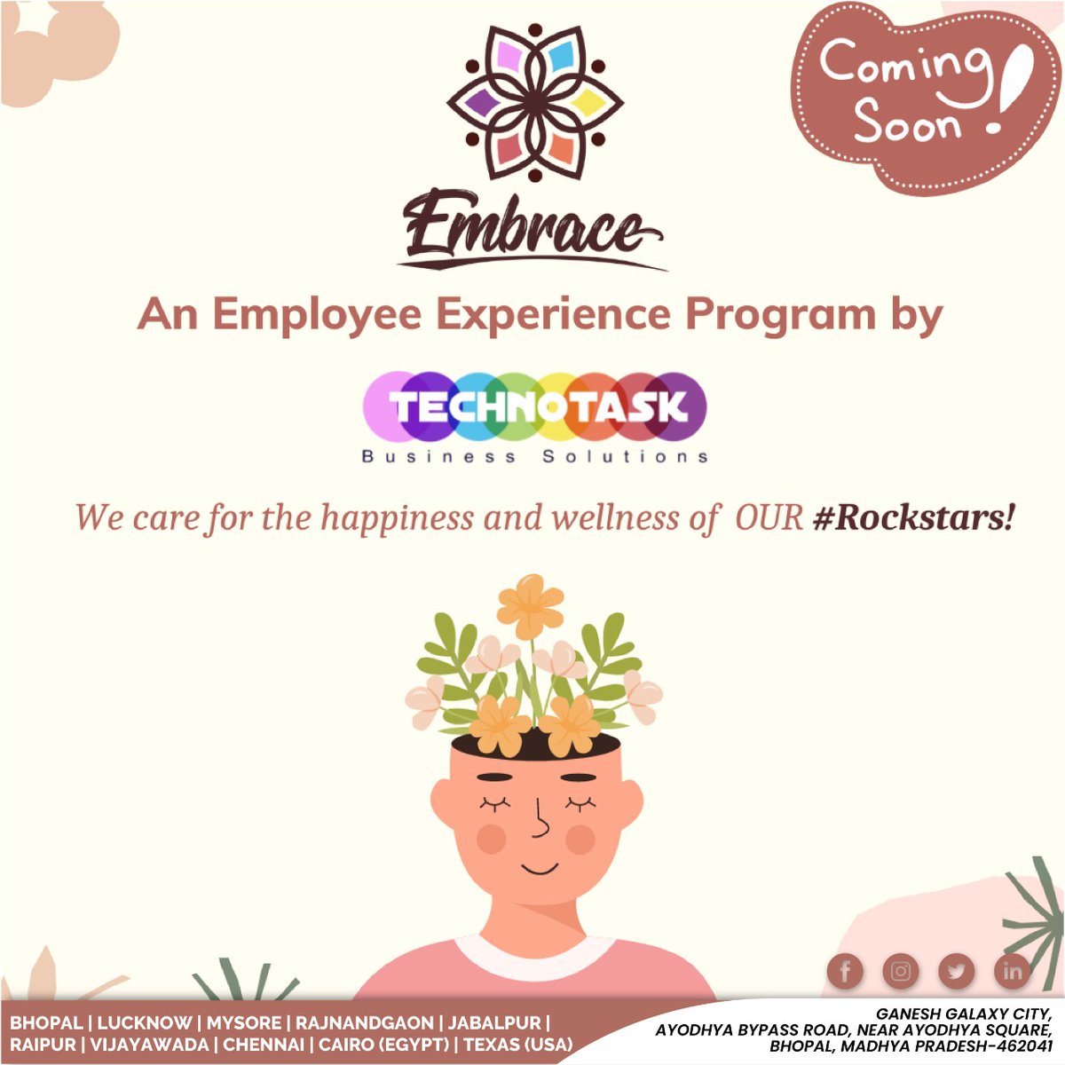 technotask's tweet photo. Here's the good news!

A #health and wellness initiative for our #Rockstars so they can feel better and live better. We believe that a nurturing #workspace is a productive space
So stay tuned!

#technotask #embrace #wellness #employeeexperience #employeebenefits #BPO #outsourcing https://t.co/Eu9QGcP4iU