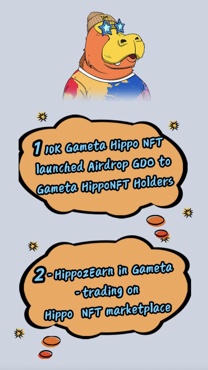 GametaHippo's tweet photo. 🤩Don't miss our roadmap！

@Gameta_Official #hippoclub #NFTs https://t.co/JX80HM04tr