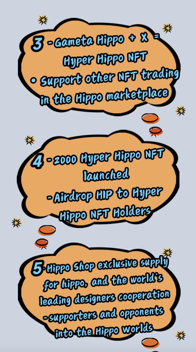 GametaHippo's tweet photo. 🤩Don't miss our roadmap！

@Gameta_Official #hippoclub #NFTs https://t.co/JX80HM04tr