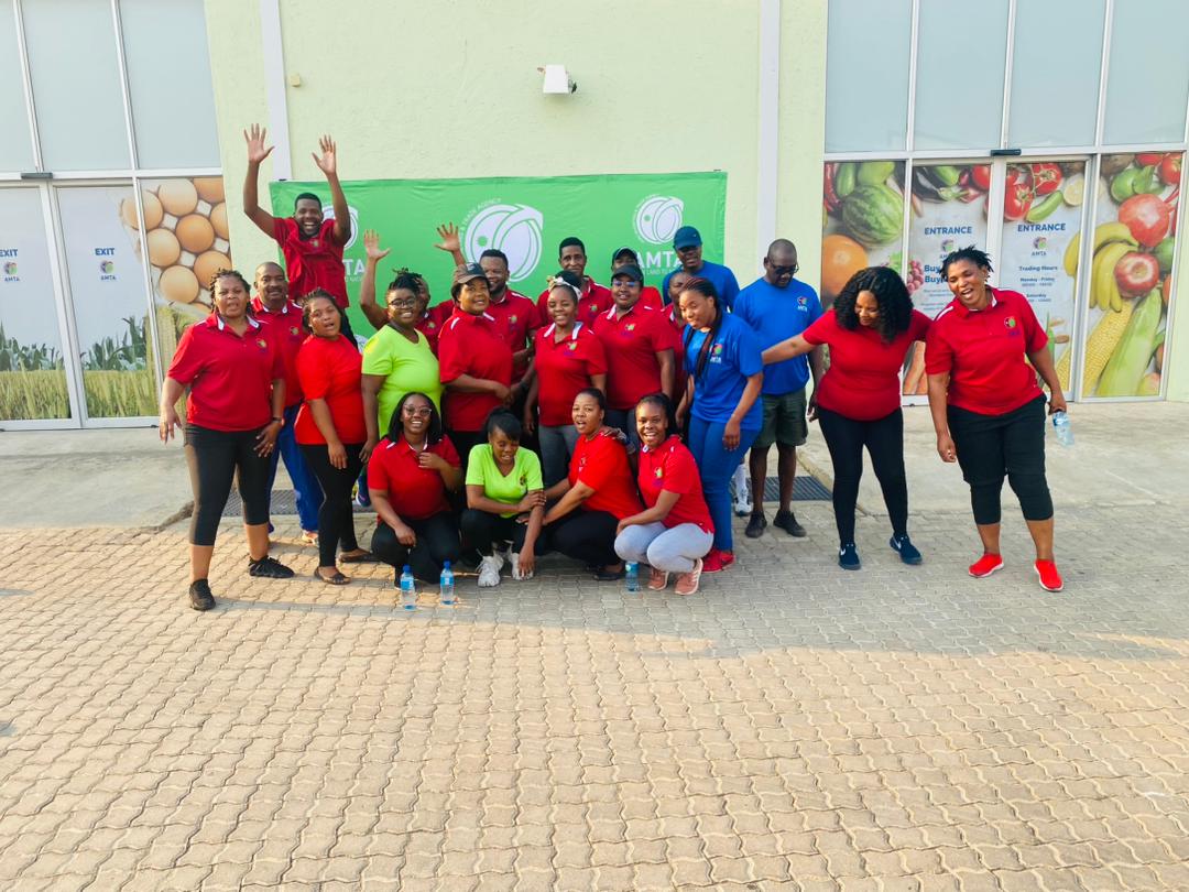 agro_agency's tweet photo. #FromLandtoNation
#GoldenFresh
A Healthy Team, High Productivity. AMTARIANS had their fitness session this morning at Windhoek Head Office/WCH. Refreshed and ready to serve you💪
Thanks to @LeeOiva https://t.co/uHpCU06ySi