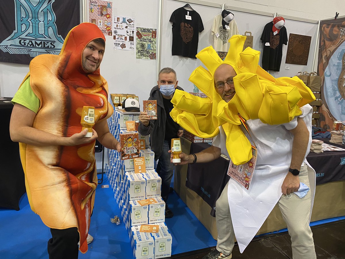 Perfect day starts like this… 
Hangover day 3, BYR games is still alive!!! <a href="/SPIEL_Messe/">SPIEL@Essen - #SPIEL24</a> 🍺🍟🇧🇪
#essenspiel2022 #byrgames #battlefries #tbbr