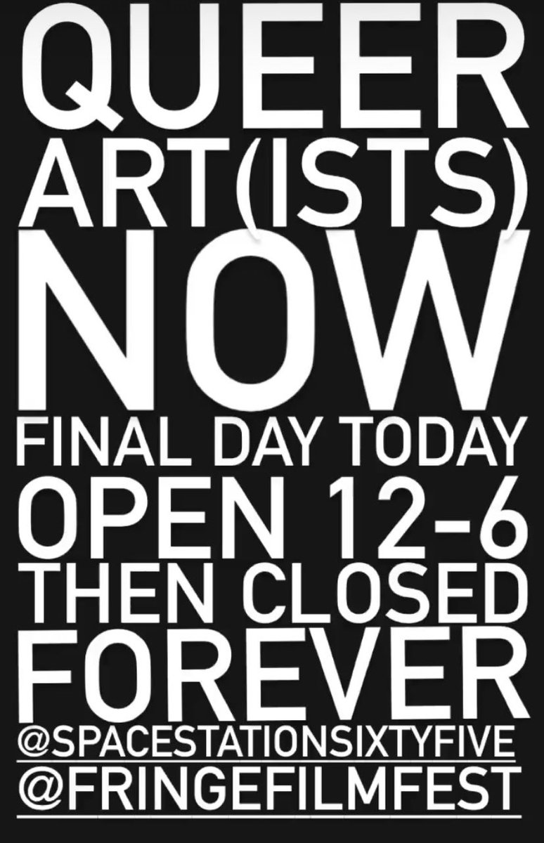 16.09.22 - 08.10.22

Ding, dong, the Queer exhibition is dead. 👑 

<a href="/SpaceStation65/">Space Station 65</a> 
<a href="/fringefilmfest/">Fringe! Queer Film & Arts Fest</a> 

LAST DAY TODAY. OPEN 12-6