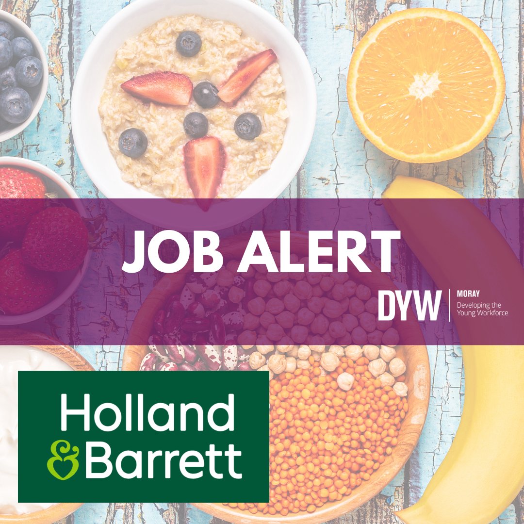 🌿 JOB OPPORTUNITY 🌿 @holland_barrett is looking to recruit a Store Colleague to join the team in Elgin! See our website for more details!👇 dywmoray.co.uk/jobs @Moraypathways @JCPinNorthScot