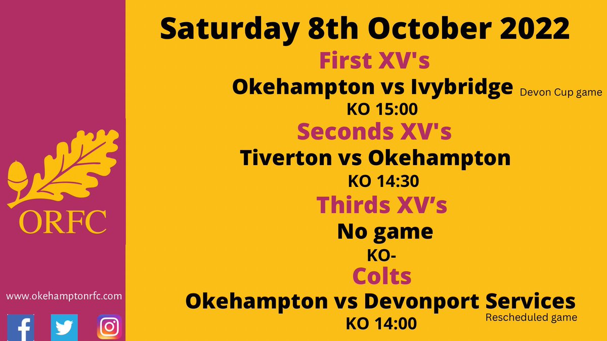 OkehamptonRFC's tweet photo. Also at The Showground today, we have our future, as our Colts welcome their counterparts from @sportingblues1 following the abandonment of their original fixture. Kick off is 1400
@swsportsnews
#orfc #devonrugby #devoncolts #okehamptonrfc #okehampton #plymouth #oneclub https://t.co/agEbMfPEGm