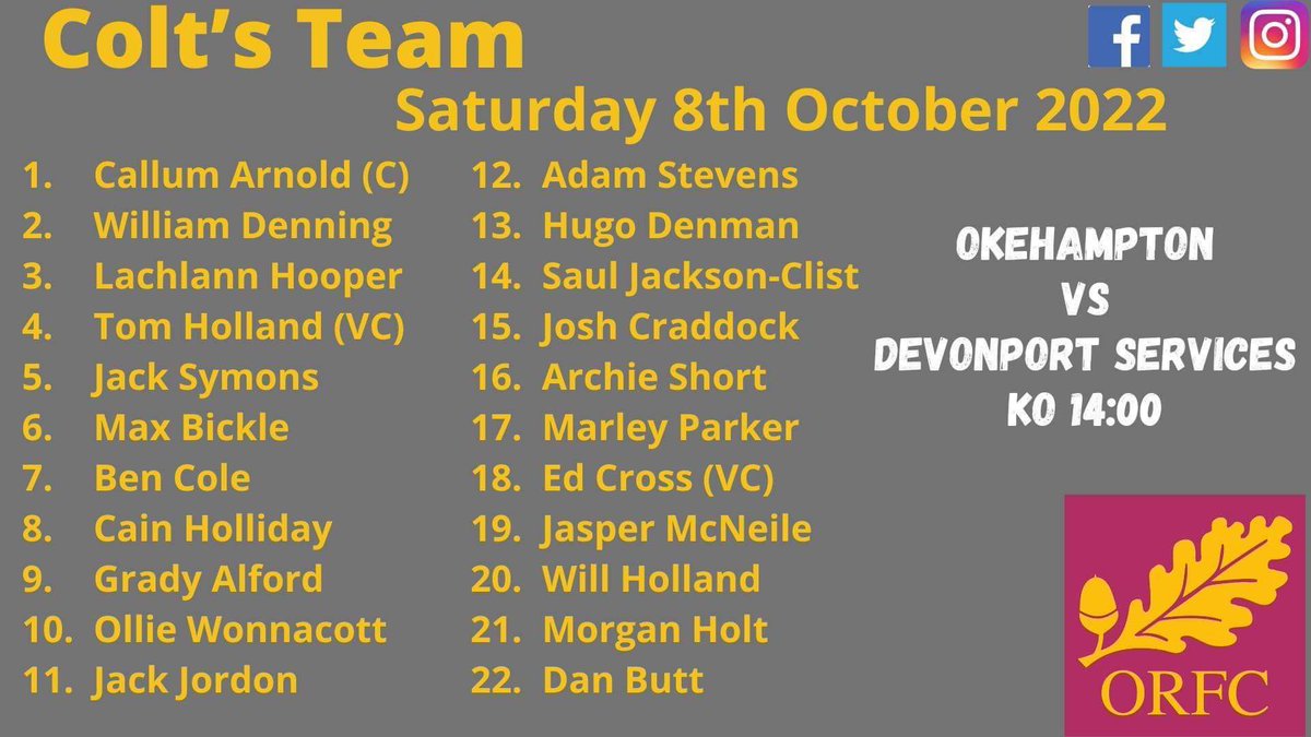 OkehamptonRFC's tweet photo. Also at The Showground today, we have our future, as our Colts welcome their counterparts from @sportingblues1 following the abandonment of their original fixture. Kick off is 1400
@swsportsnews
#orfc #devonrugby #devoncolts #okehamptonrfc #okehampton #plymouth #oneclub https://t.co/agEbMfPEGm