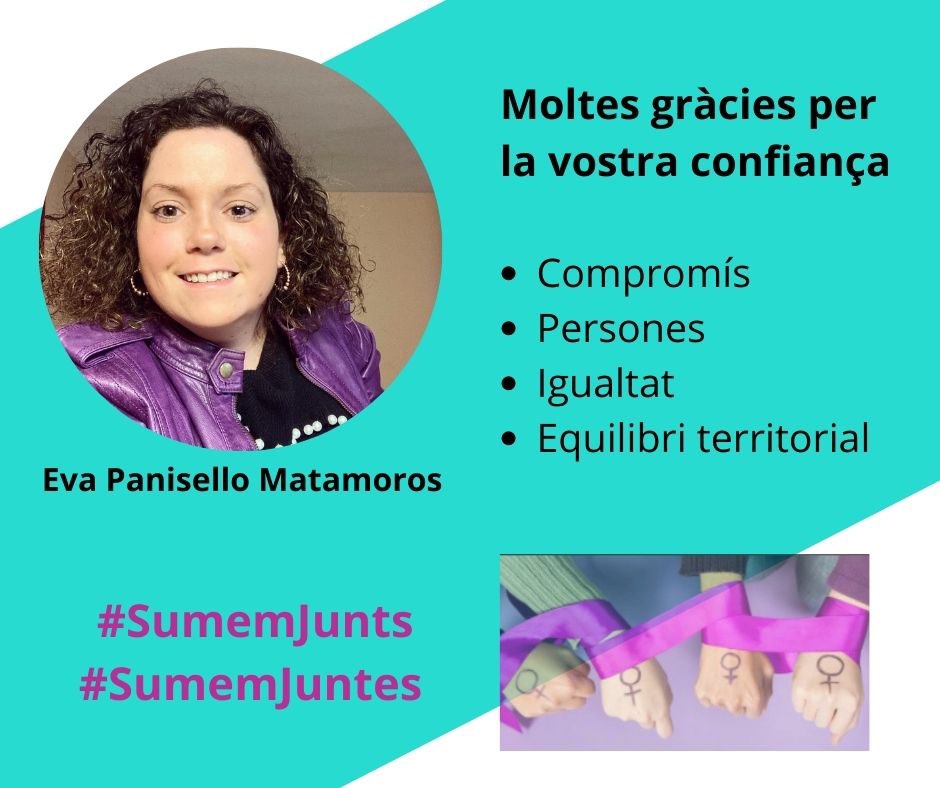 EPanisello94's tweet photo. 💜Agraeixo la confiança de les persones afiliades de @JuntsXCat que formen part de la sectorial @FEMjuntesLGTBIQ que han dipositat la seua confiança a la meua candidatura per al #CNJunts.

👏🏻També felicitar a les companyes: @NuriaNvinas i @Ekaterina_1505

#SumemJunts
#SumemJuntes https://t.co/uA9IhuByKV