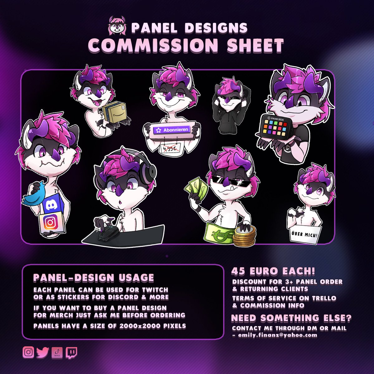 SALE📢10% auf ALLES!🌈💖
Ich suche für Oktober bis Dezember noch Aufträge!💜
[8 SLOTS VERFÜGBAR]
🌈Twitch Designs
🌈Illustrationen
🌈Avatare
Ob Neu- oder wiederkehrender Kunde, das wird bis #BlackFriday meine letzte Rabattaktion für dieses Jahr! Schnappt zu!👀
RT's🔁appreciated!
