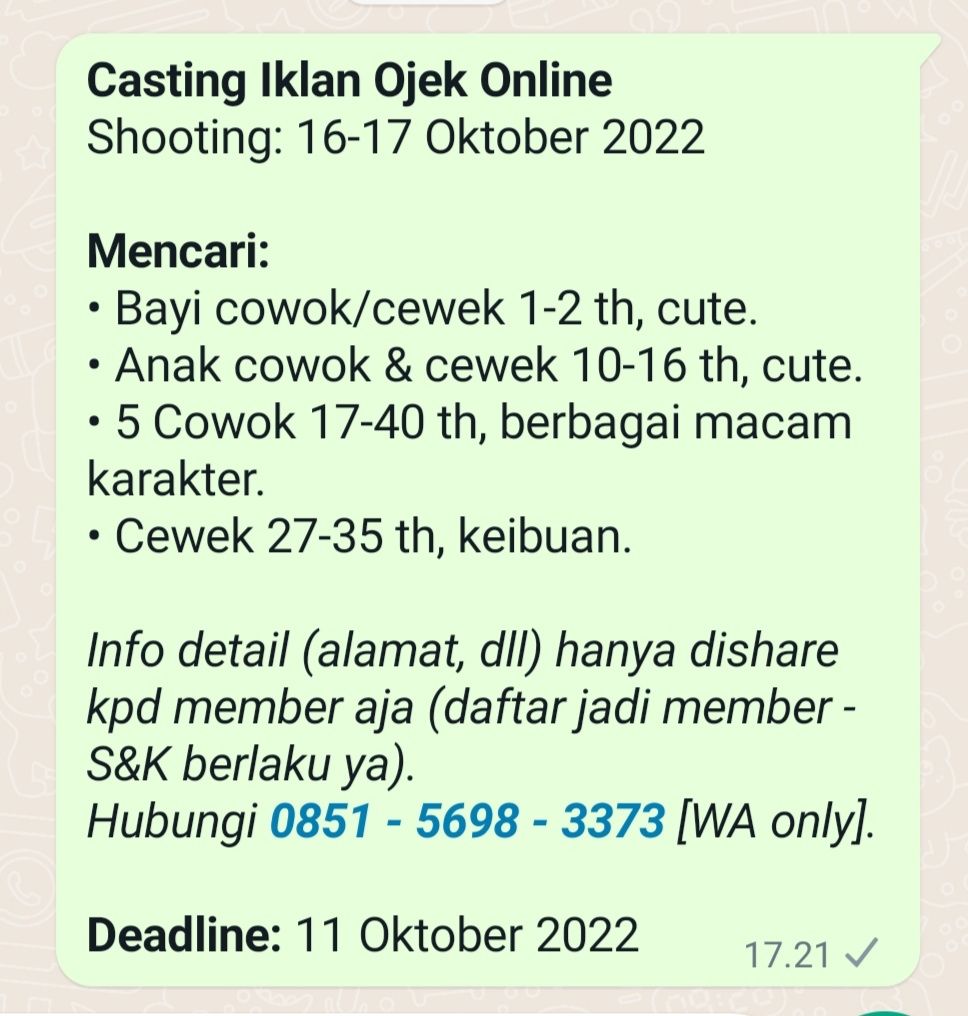 CastingId's tweet photo. #casting #infocasting #castingiklan #castingcowok #castingcewek #castingjakarta #castingindonesia #modelcowok #modelcewek #modeljakarta #talentcowok #talentcewek #talentjakarta #cowok #cewek #jakarta Anya Jijik Pamungkas #castinganak #castingbayi https://t.co/pZODoygmTg