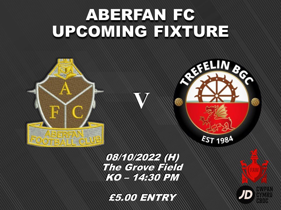Grove field 2:30pm kick come along and support the boys <a href="/AberfanFC/">Aberfan FC</a> 🔴⚪️👊
