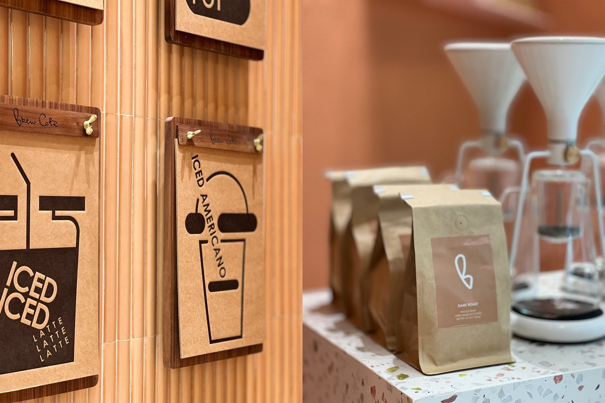 123Oneplus's tweet image. #NOVOLAND 14
The gravure hanging prints, menu, cups, cup holders and coffee beans packaging for BREW CAFE in #mall were all designed and customized by us. We suggested building a coffee shop to create a space for people experiencing the casual ambience of #Nordic #lifestyle.