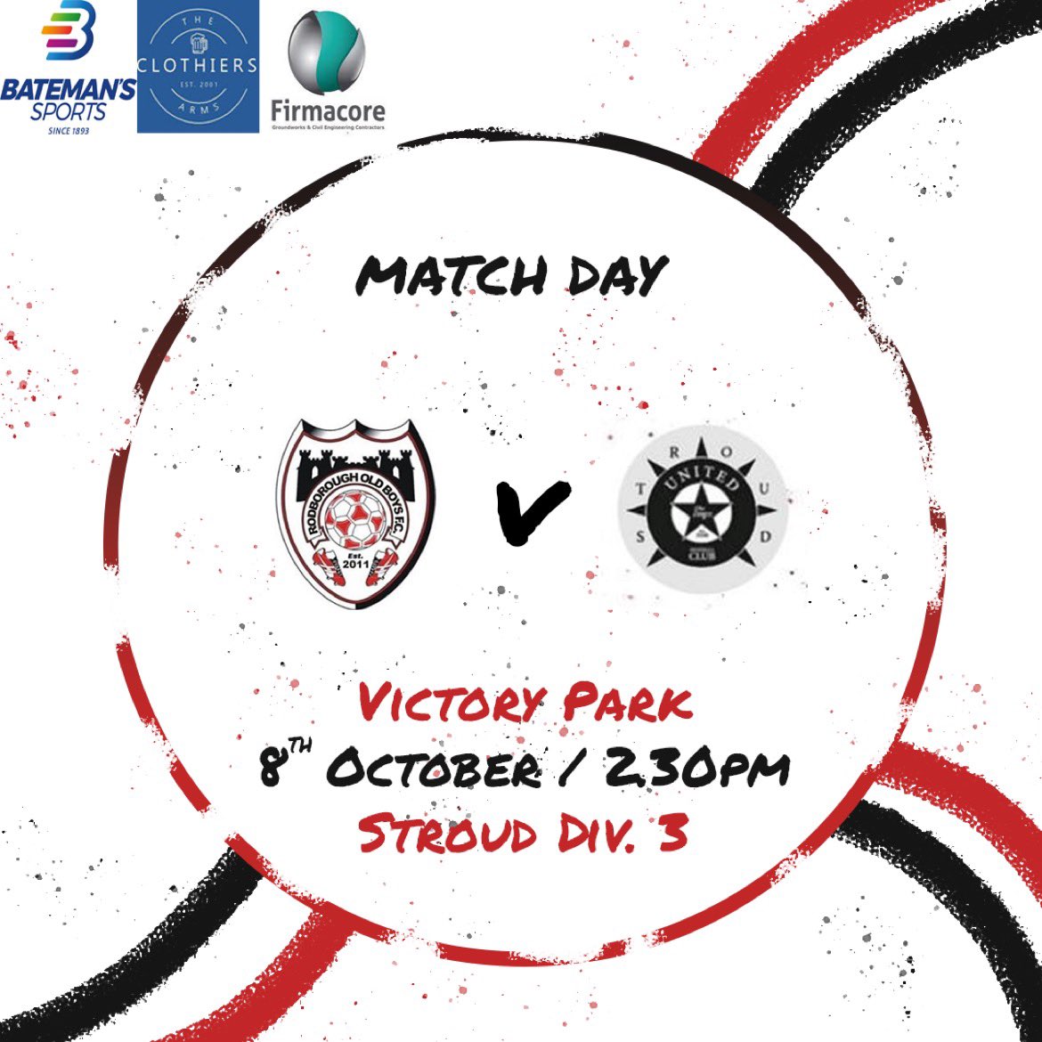 Our 2nds look to extend their lead at the top of the table as they face Stroud United at home. Support for either team would be greatly appreciated 🔴⚫️

#RodboroughAreMassive 

(2/2)