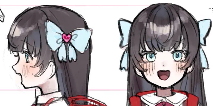 成人向け同人用のキャラクターだけど、横顔が可愛すぎる 