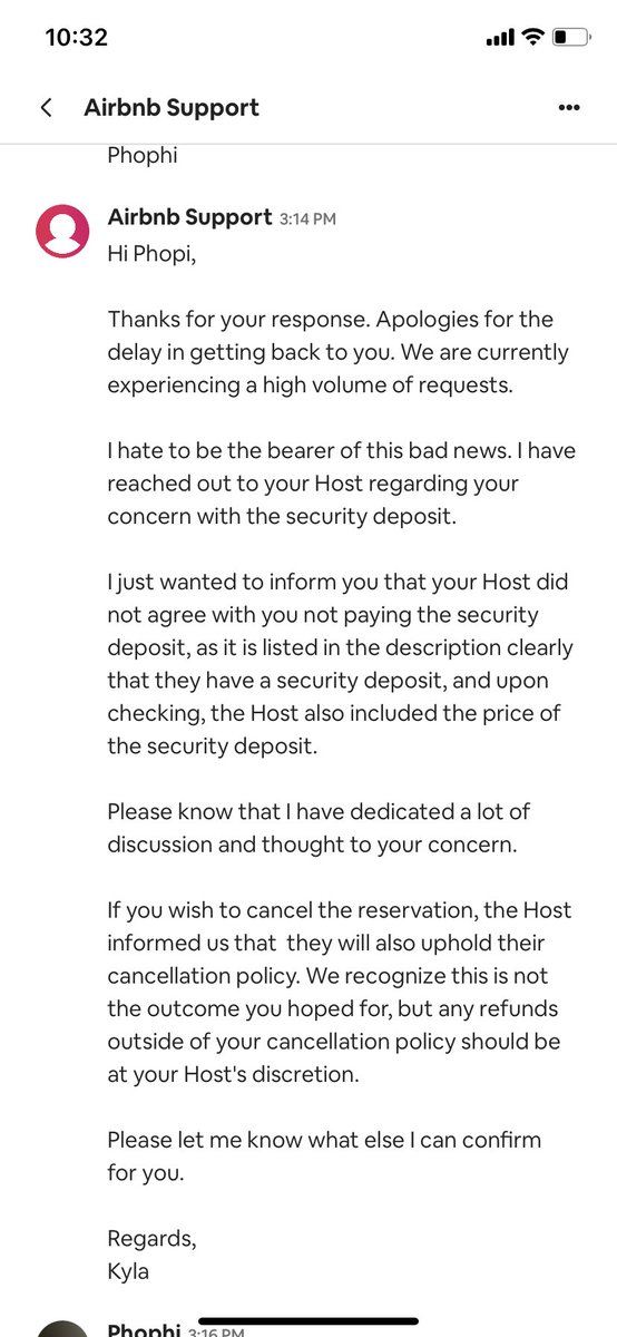 Phophi_'s tweet photo. - and that if I want to go ahead and stay need I need to pay the deposit or else I will forfeit my booking fee of R2260.00. We then went back and forth, matter got escalated to the supervisor who then told me to pay the deposit or I won’t get accommodated and I will lose 2.2k - https://t.co/zyQDWHeGf6
