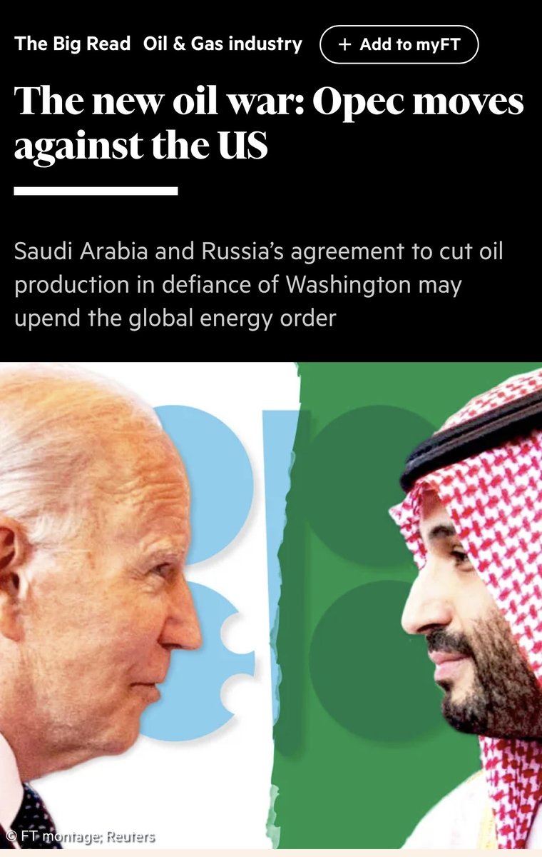 Surprised? If so, follow the money trail.   #opec